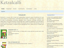 Tablet Screenshot of ketzalcalli.com